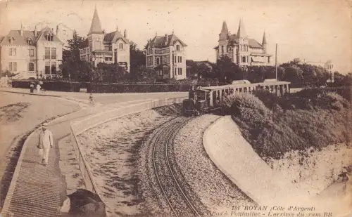 Frankreich 1923 Royan Villas a Pontailluc Railway Dampfzug Vintage Postkarte B751