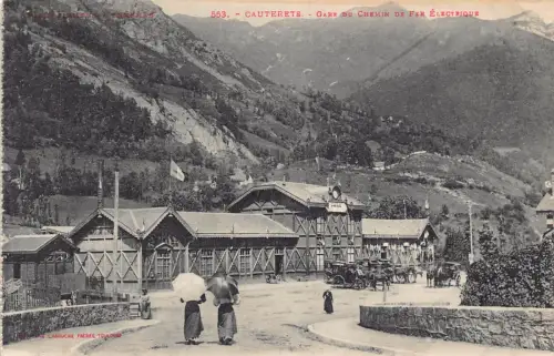 Frankreich Bahnhof Cauterets Gare du Chemin de Fer Electrique Postkarte B751