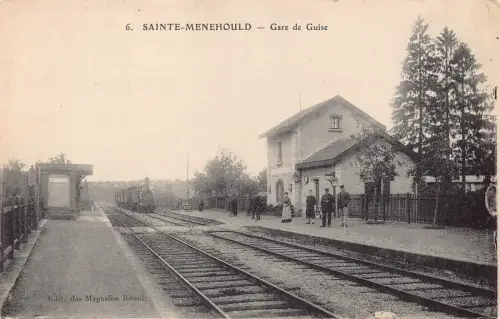Frankreich Bahnhof Sainte-Menehould Gare de Guise Eisenbahn Postkarte B751