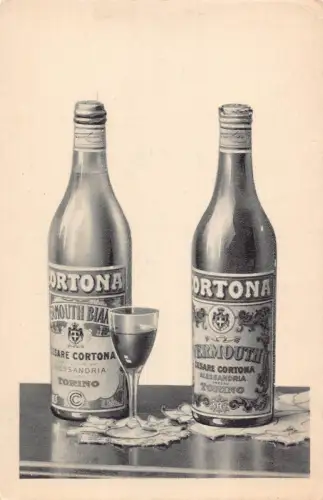 L520 Werbung Cortona Wermut Torino Italien Vintage Postkarte