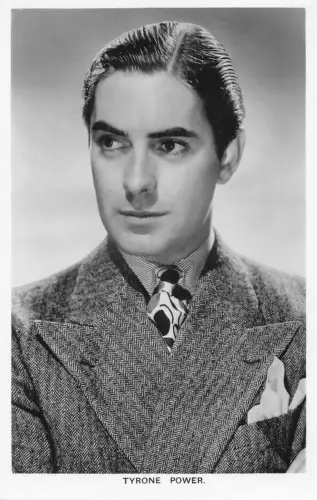 Schauspieler Filmstar Tyrone Power Picturegoer Serie RPPC Postkarte