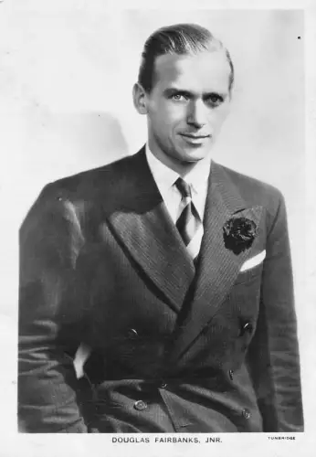 Schauspieler Filmstar Douglas Fairbanks JR Picturegoer Serie RPPC Postkarte