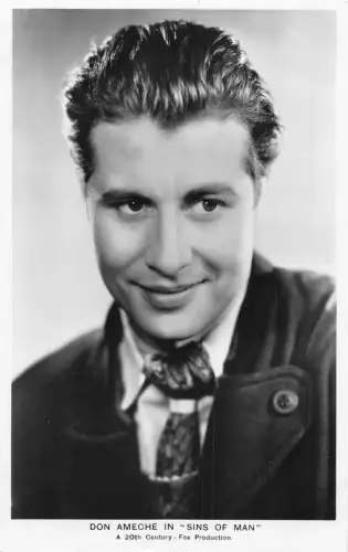 Schauspieler Filmstar Don Ameche Picturegoer Serie RPPC Postkarte