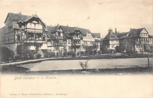 A108 Deutschland Bad Sooden ad Werra Häuser Vintage Postkarte