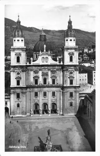 Österreich Salzburger Dom RPPC Vintage Postkarte