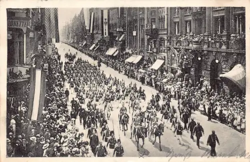 A109 Deutschland 1913 Kaiser Wilhelm an der Spitze Fahnenkompagnie Militärpostkarte