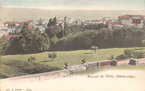 Italien Frascati da Villa Aldobrandini Vintage Postkarte