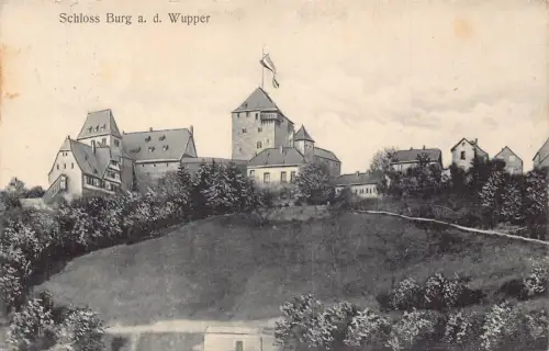 A109 Deutschland 1907 Schloss Burg ad Schloss Wupper Vintage Postkarte