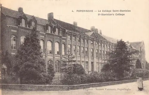 Belgien Poperinge Le College Saint-Stanislas College Vintage Postkarte