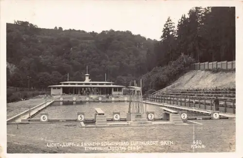 A108 Deutschland Sonnen Schwimmbad Luftkurort Sayn 1931 Schwimmbad Postkarte
