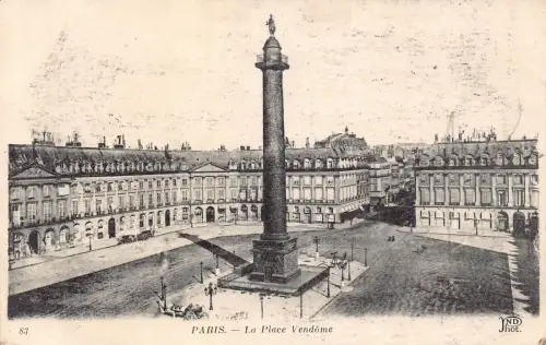 Frankreich Paris La Place Vendome Säule Vintage Postkarte
