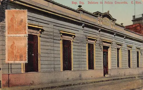 L360 Argentinien Tefatura de Policia Concordia E Rios Vintage Postkarte