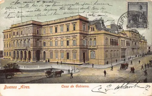 L359 Argentinien Buenos Aires Casa de Gobierno ungeteilt Vintage Postkarte