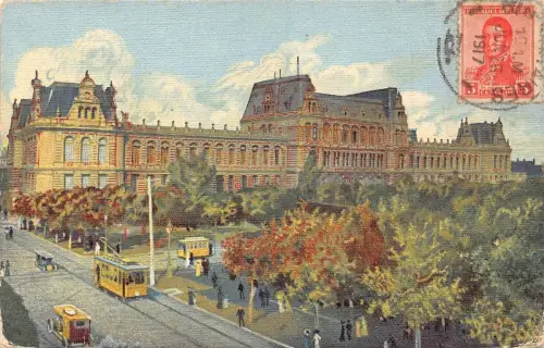 L358 Argentinien Bs Aires 1917 Palast Consejo Nacional de Educacion Straßenbahnen Postkarte