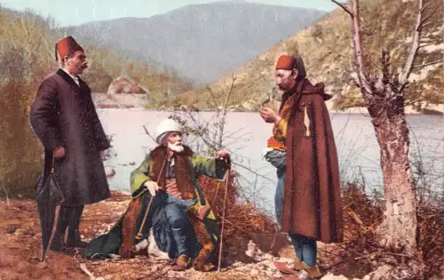 L083 Bosnien Herzegowina Grüße Ethnische Vintage Postkarte