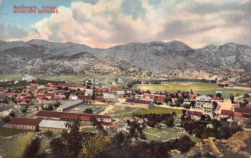 L083 Montenegro Cetinje 1914 Vintage Postkarte