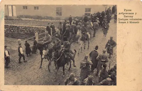 L084 Nordmazedonien 1913 Bitola Monastir russische Soldaten Postkarte