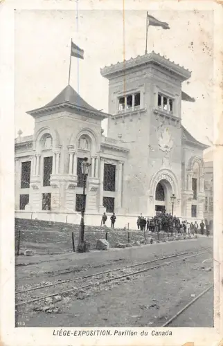 A113 Belgien 1905 Lüttich Ausstellung Kanada Pavillon Vintage Postkarte