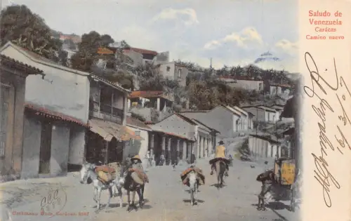 Venezuela 1907 Camino Nuevo Reiten Vintage Postkarte