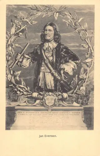 Kunst Niederländischer Admiral Jan Evertsen Navigator Vintage Postkarte