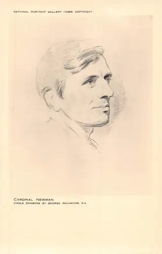 Cardinal Newman Kreidezeichnung von George Richmond Vintage Postkarte