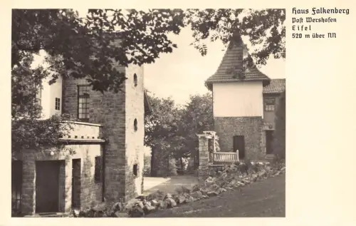 A128 Deutschland Haus Falkenberg Post Wershofen Eiselhaus Gasthof alte Postkarte.