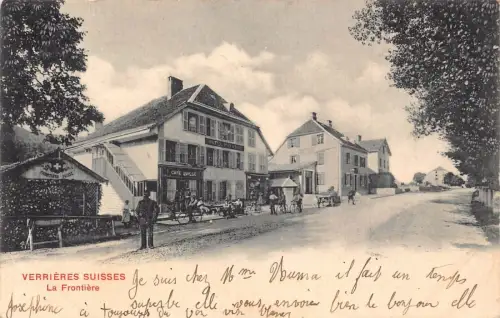 L409 Schweiz Verrieres Suisses Grenze 1903 Vintage Postkarte