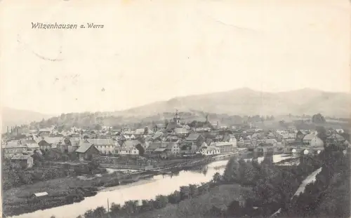 A129 Deutschland 1911 Witzenhausen a Werra Fluss Vintage Postkarte