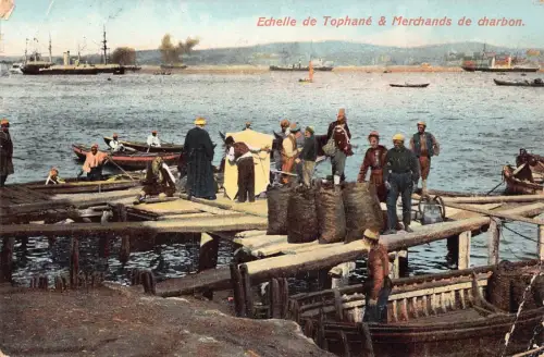 L409 Türkei 1911 Tophane Leiter Istanbul Kohlehändler Vintage Postkarte