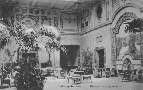 A119 Deutschland 1918 Bad Oeynhausen Kurhaus Bäder Wintergarten Vintage Postkarte