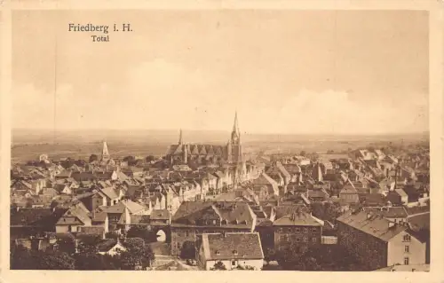 A119 Deutschland Friedberg I H Gesamtansicht Vintage Postkarte