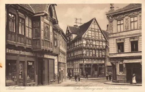 A119 Deutschland Halberstadt Hoheweg Eck Berliner Seifenfiliale Persil Postkarte