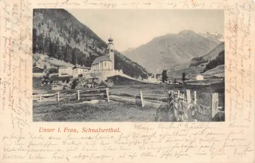 A120 Italien 1901 Unser l Frau Schnalserthal Südtirol Kirche Vintage Postkarte