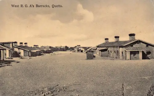L523 Pakistan West RGA Kaserne Quetta Vintage Postkarte