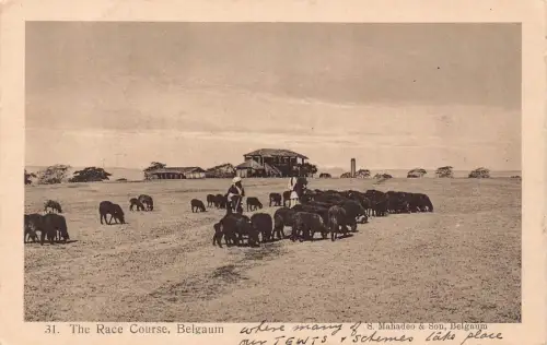 L523 Indien Die Rennstrecke Belgaum Belagavi Vintage Postkarte