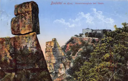 A119 Deutschland 1926 Bodetal im Harz Hexentanzplatz bei Thale Rock Vintage Postkarte