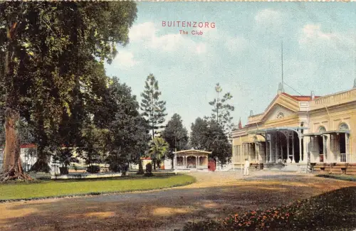 L228 Indonesien Niederländisch-Ostindien Buitenzorg The Club Vintage Postkarte