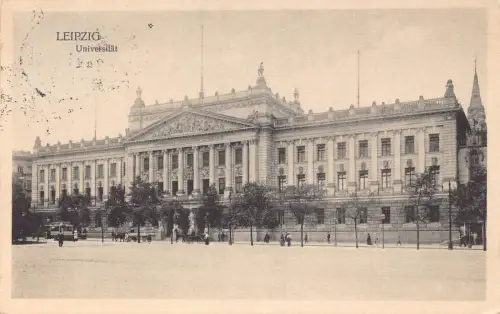 L017 Deutschland 1915 Universität Leipzig Vintage Postkarte
