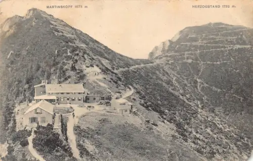 A122 Deutschland 1907 Martinskopf Herzogstand Berghütte Vintage Postkarte