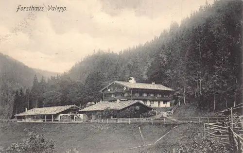 A121 Deutschland Forsthaus Valepp Restaurant Vintage Postkarte