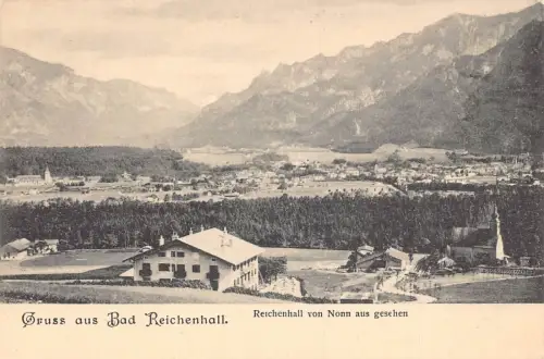 A123 Deutschland Gruss aus Bad Reichenhall gesehen von Nonn Vintage Postkarte