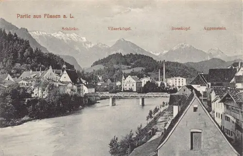 A122 Deutschland Partie aus Füssen a L Schlicke Brückenindustrie Vintage Postkarte