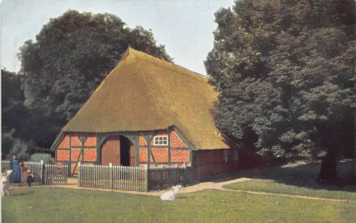 A124 Deutschland Kiel Holsteinisches Bauernhaus auf Krusekoppel Vintage Postkarte
