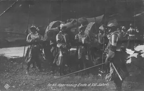 Fotomontage Gr VIII Heeresfeldzug Ende XVI Jahrhundert Vintage Postkarte