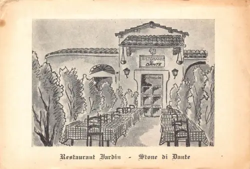 Italien Firenze Restaurant di Dante Werbepostkarte
