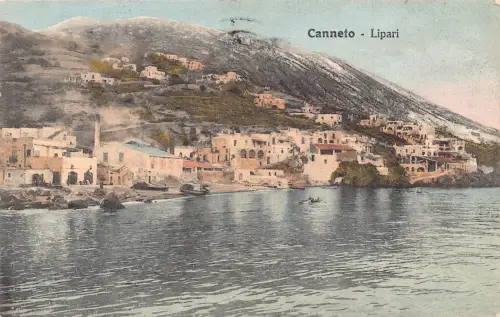 L033 Italien 1920 Canneto Lipari Vintage Postkarte