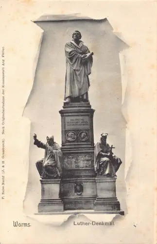L160 Germany Worms. Luther-Denkmal. alte Postkarte