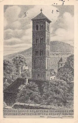 L217 Deutschland 1914 Kloster Hirsau Eulenturm Ehemaliger Turm Vintage Postkarte