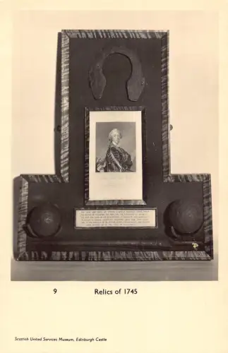 Edinburgh Castle Museum Relikte von 1745 RPPC Vintage Postkarte