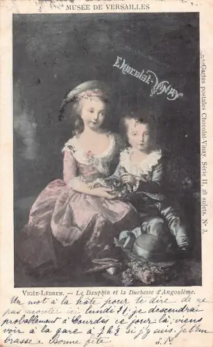 Versailles Museum 1905 Dauphin et Duchesse d'Angouleme Chocolat Vinay Postkarte